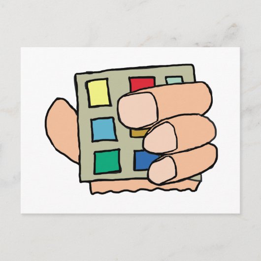 太い指 ポストカード (正面)