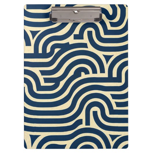 太い曲線の滑らかなパターン（赤、黄、青） クリップボード (正面)