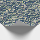 太い曲線の滑らかなパターン（赤、黄、青） ラッピングペーパー (角)