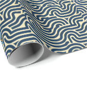 太い曲線の滑らかなパターン（赤、黄、青） ラッピングペーパー (ロールコーナー)