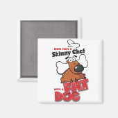 太い犬とシェフ – マグネット2 マグネット (正面/裏面)