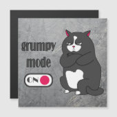 太い猫の磁気カードおもしろいの不機嫌なモード (正面/裏面)