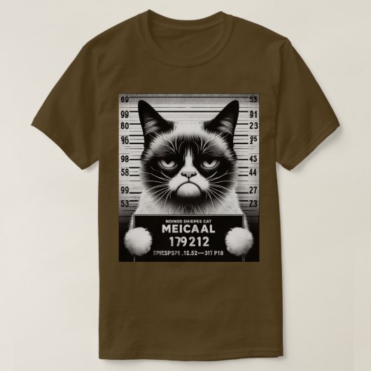 太い猫のTシャツ Tシャツ (デザイン正面)