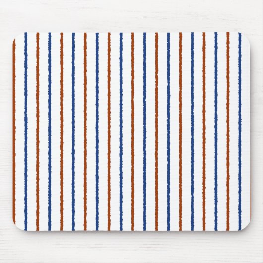 太い線と太ストライプ色の青い色 マウスパッド (正面)