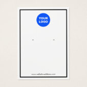 太い線の白縁どい追加ロゴのイヤリングディスプレイ (正面)