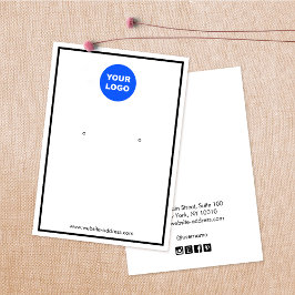 太い線の白縁どい追加ロゴのイヤリングディスプレイ