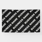 太い繰り返し編集可能な名前 | シンプルな黒と白 横断幕 (横)