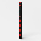 太い黒と赤のストライプ模様 Case-Mate iPhoneケース (裏面/左)