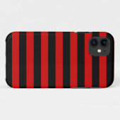 太い黒と赤のストライプ模様 Case-Mate iPhoneケース (裏面(横))