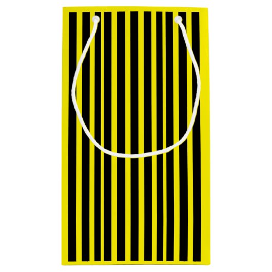 太い黒と黄色の抱き枕 スモールペーパーバッグ (裏面)