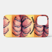 太い黒線のリップ – エッジーなミニマリストの唇アート Case-Mate iPhoneケース (裏面 (横))