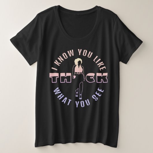 太い プラスサイズTシャツ (デザイン正面)