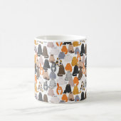 太おもしろい猫の漫画 コーヒーマグカップ (中央)