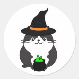 太おもしろい猫は魔女だ ラウンドシール
