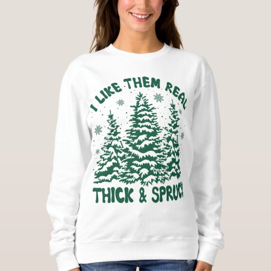 太くて元気実在なものが好きおもしろい スウェットシャツ (正面)