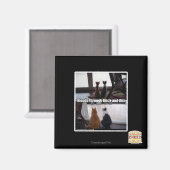 太くて細い線を通る マグネット (正面/裏面)