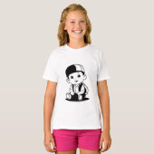 太くて遊び心のある黄色のカートゥーンの文字 'Z' が大きく Tシャツ (正面フル)