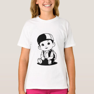 太くて遊び心のある黄色のカートゥーンの文字 'Z' が大きく Tシャツ