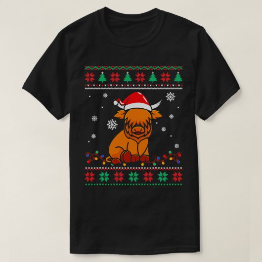 太くて醜いクリスマスセーター Tシャツ (デザイン正面)