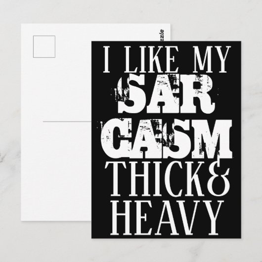 太く重い皮肉 ポストカード (正面/裏面)