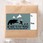 太っおもしろいたサンタ ラベル (インサイチュ)