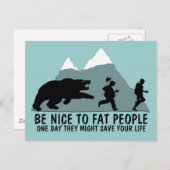 太っおもしろいた冗談 ポストカード (正面/裏面)