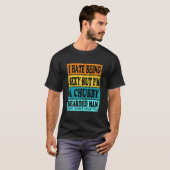 太ったひげ男 ひげ 男性用 Tシャツ (正面フル)