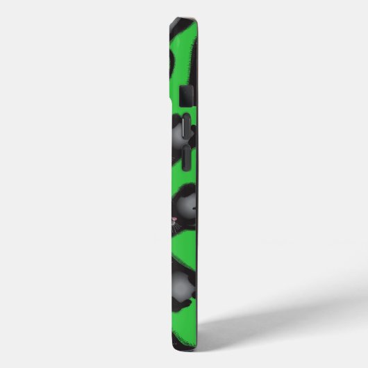 太ったぽちゃぽちゃの黒い猫の携帯電話のカバーケース Case-Mate iPhoneケース (裏面 / 左)