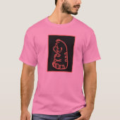 太ったキャットサーモンを黒に塗る Tシャツ (正面)