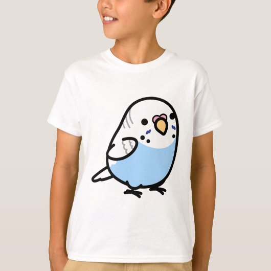 太ったグレーウィングブルーバジー Tシャツ (正面)