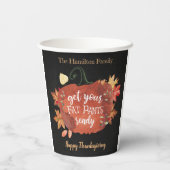 太ったズボンを準備して感謝祭を準備 紙コップ (裏面)