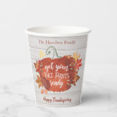 太ったズボンを準備して感謝祭を準備 紙コップ (正面)
