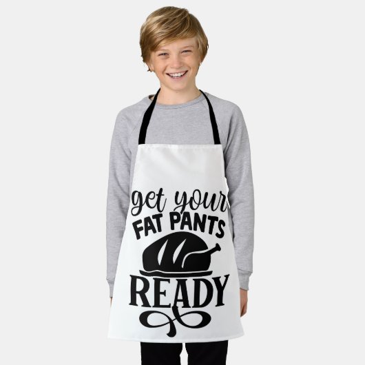 太ったズボンを準備する エプロン (着用した状態)