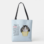 太ったタビー猫の箱 トートバッグ (裏面)