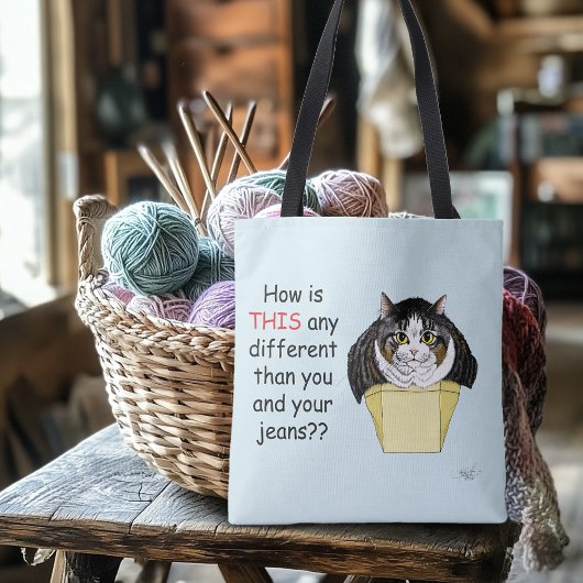太ったタビー猫の箱 トートバッグ