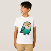 太ったダッチブルーモモイロインコ Tシャツ (正面フル)