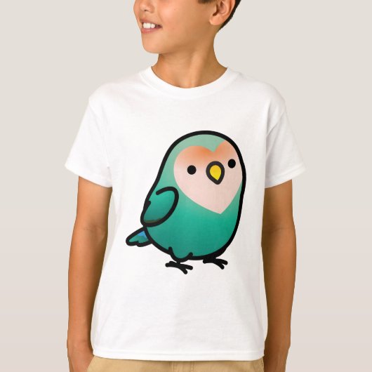 太ったダッチブルーモモイロインコ Tシャツ (正面)