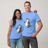 太ったハスキー犬のdogeミーム tシャツ (ユニセックス)