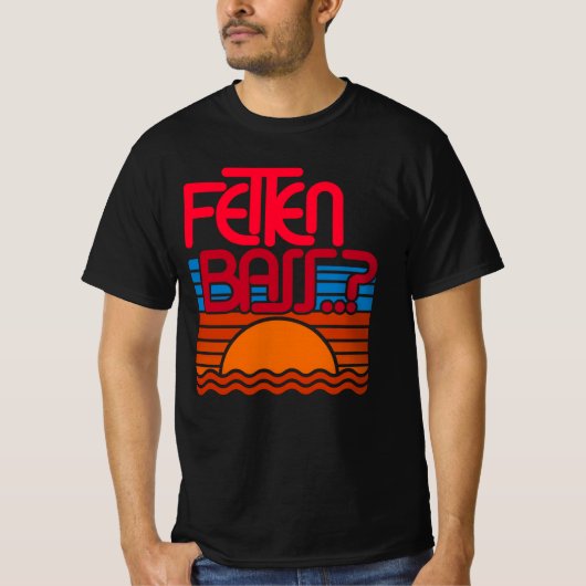 太ったバス - DJ - 面白いジョーク ジョーク付き Tシャツ (正面)