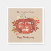 太ったパンツを用意して感謝祭のナプキン スタンダードカクテルナプキン (正面)