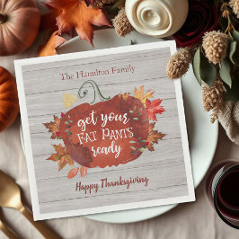 太ったパンツを用意して感謝祭のナプキン スタンダードカクテルナプキン