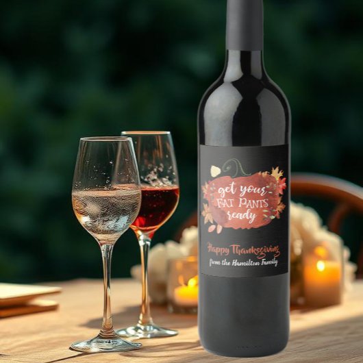 太ったパンツを用意して感謝祭ブラック ワインラベル