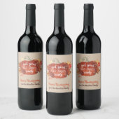 太ったパンツを用意して感謝色を茶色に ワインラベル (ボトル)