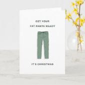 太ったパンツを用意する – クリスマスカード カード (黄色い花)