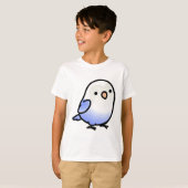 太ったフィッシャーの青いラブバード Tシャツ (正面フル)