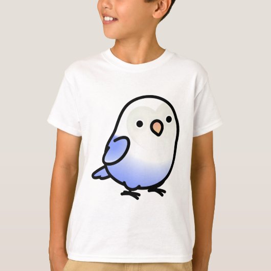太ったフィッシャーの青いラブバード Tシャツ (正面)