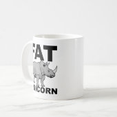 太ったユニコーンサイの面白いマグカップ コーヒーマグカップ (正面左)