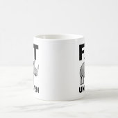 太ったユニコーンサイの面白いマグカップ コーヒーマグカップ (中央)