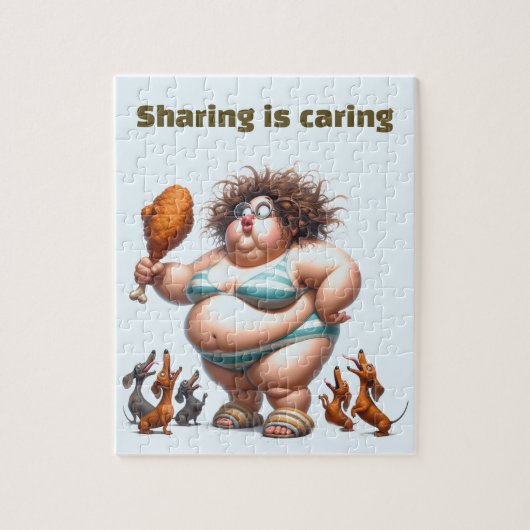 太ったレディーチキン ジグソーパズル (縦)