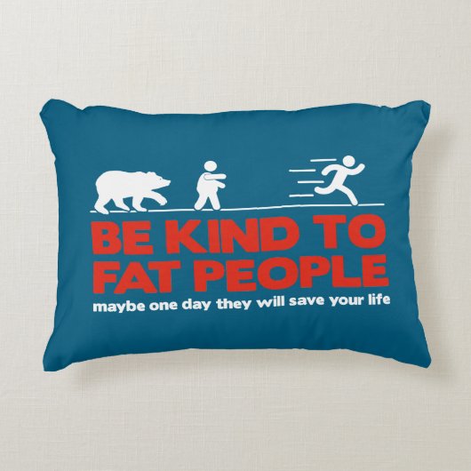 太った人に親切である アクセントクッション (正面)